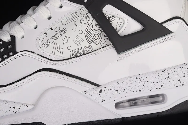 All categories Air Jordan Jordan series basketball shoes Air Jordan 4 Air Jordan 4 Retro GS "Light Smoke Grey" AJ4 Joe 4 Patent Leather Manuscript DC4101-100